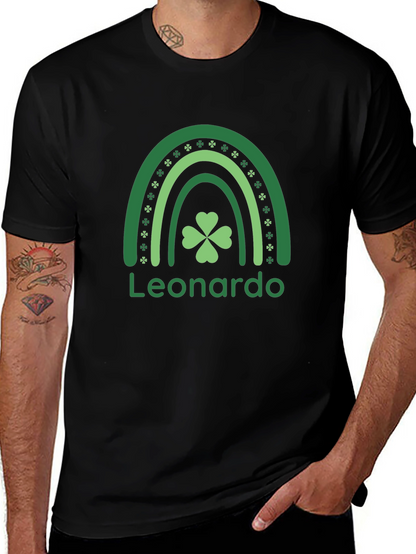 St. Patricks Day Personalized Shamrock Rainbow T-Shirt