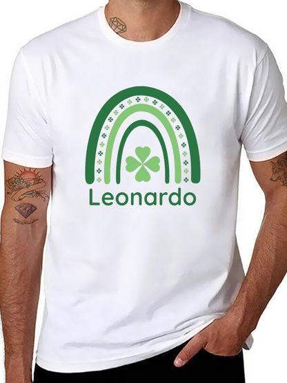 St. Patricks Day Personalized Shamrock Rainbow T-Shirt
