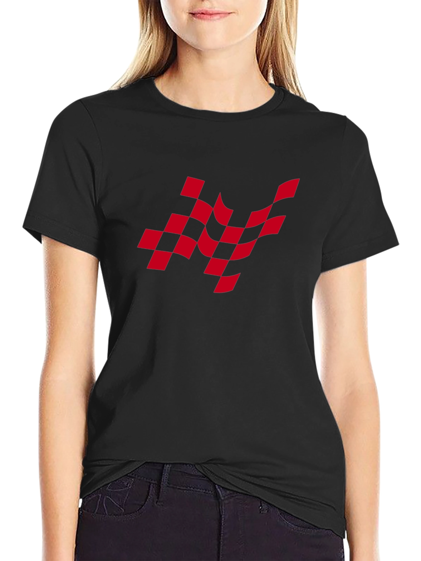Checkered Flag Graphic Tee - Race Day Ready!