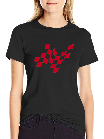 Checkered Flag Graphic Tee - Race Day Ready!