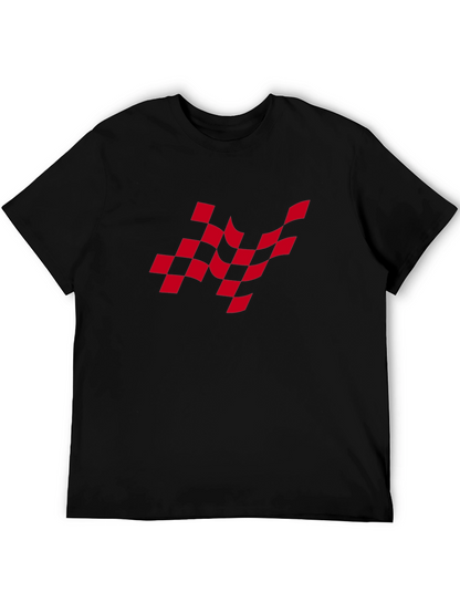 Checkered Flag Graphic Tee - Race Day Ready!