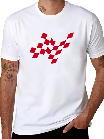 Checkered Flag Graphic Tee - Race Day Ready!