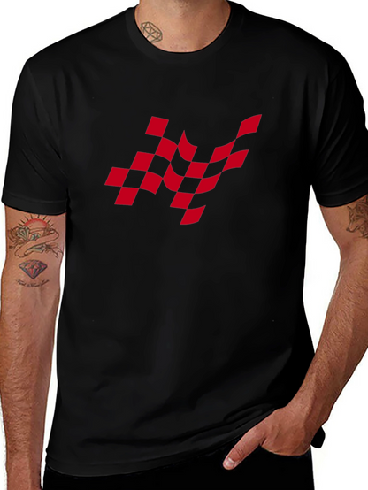 Checkered Flag Graphic Tee - Race Day Ready!