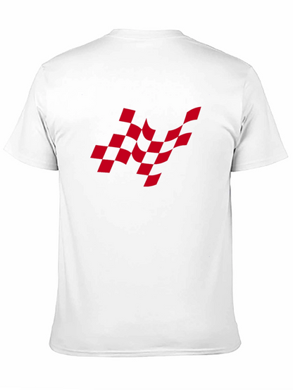 Checkered Flag Graphic Tee - Race Day Ready!