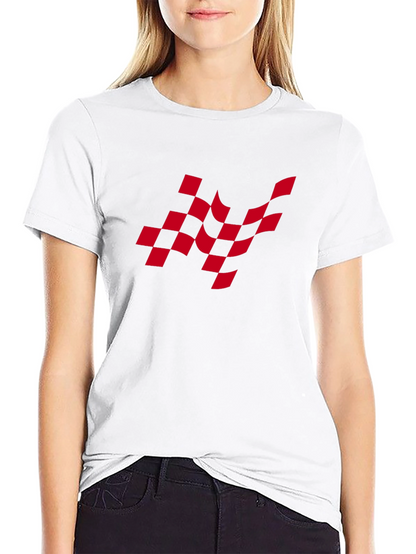 Checkered Flag Graphic Tee - Race Day Ready!