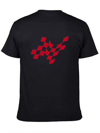 Checkered Flag Graphic Tee - Race Day Ready!