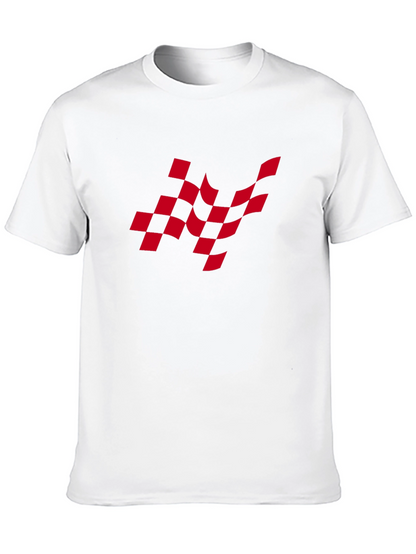 Checkered Flag Graphic Tee - Race Day Ready!