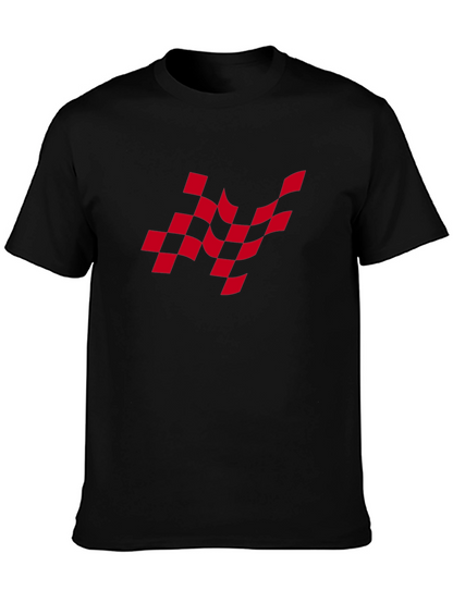 Checkered Flag Graphic Tee - Race Day Ready!