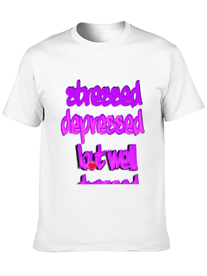 Stressed Depressed But Well Dressed Graphic Tee