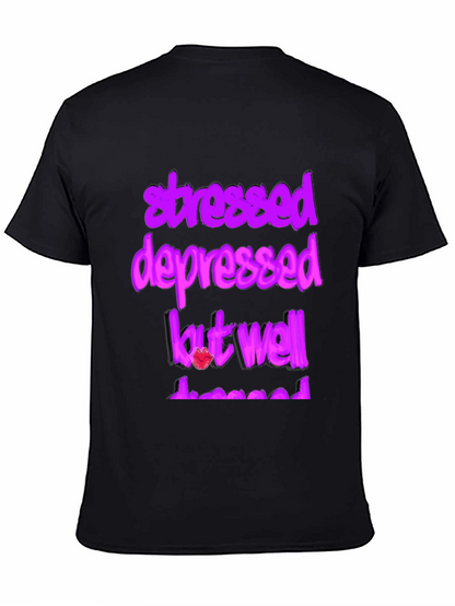 Stressed Depressed But Well Dressed Graphic Tee