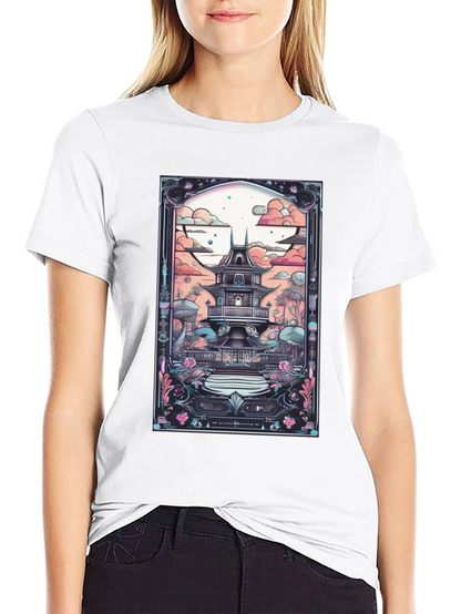 Artistic Japanese Pagoda T-Shirt