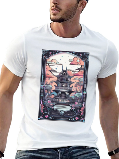 Artistic Japanese Pagoda T-Shirt