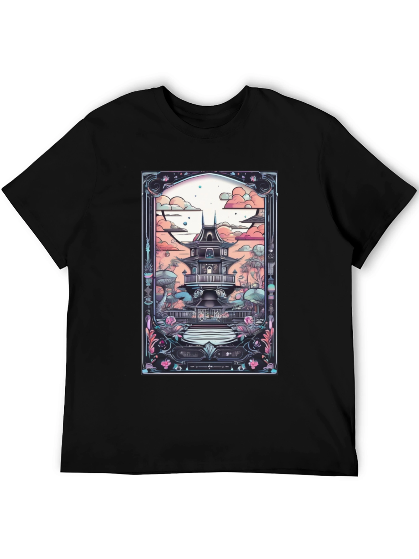 Artistic Japanese Pagoda T-Shirt