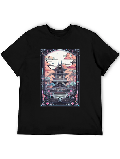 Artistic Japanese Pagoda T-Shirt