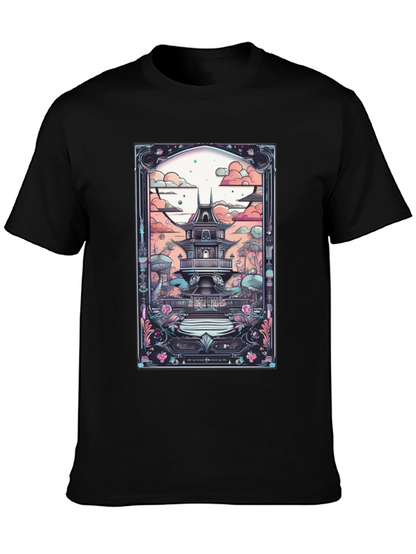 Artistic Japanese Pagoda T-Shirt
