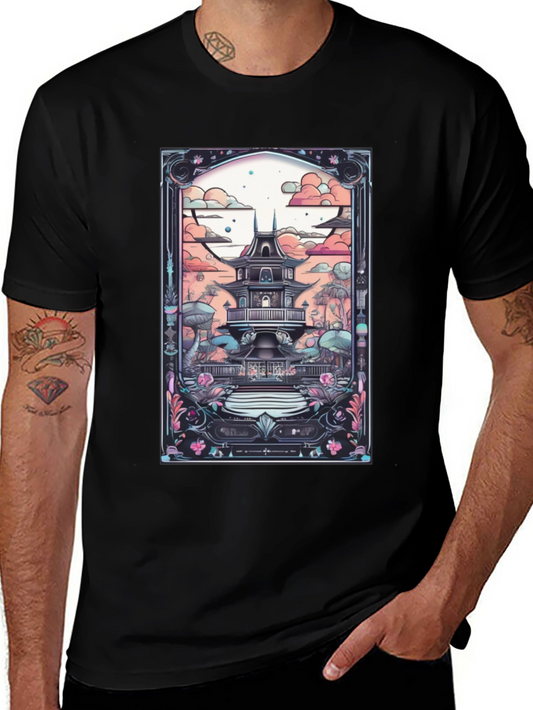 Artistic Japanese Pagoda T-Shirt