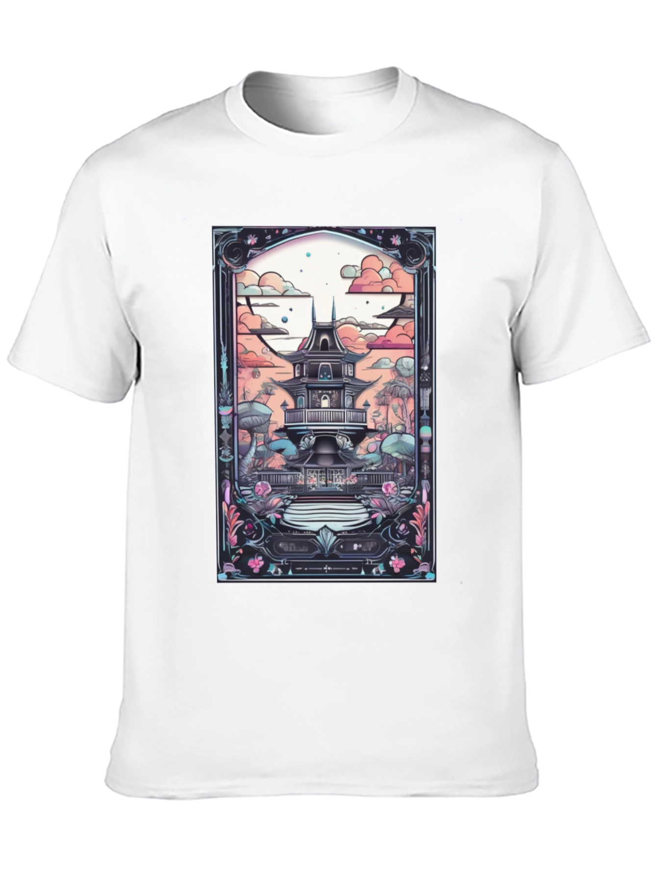 Artistic Japanese Pagoda T-Shirt