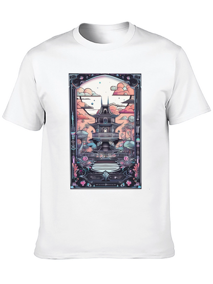 Artistic Japanese Pagoda T-Shirt