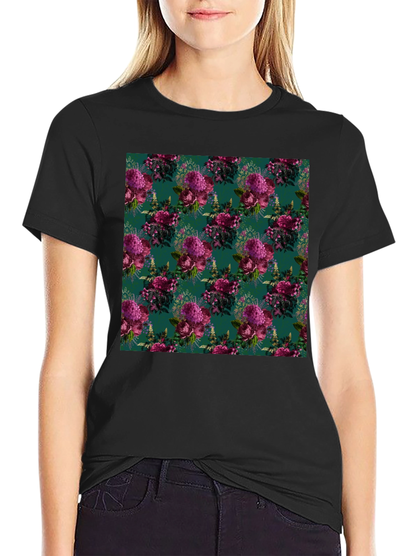 Floral Bouquet Patterned Mens T-Shirt