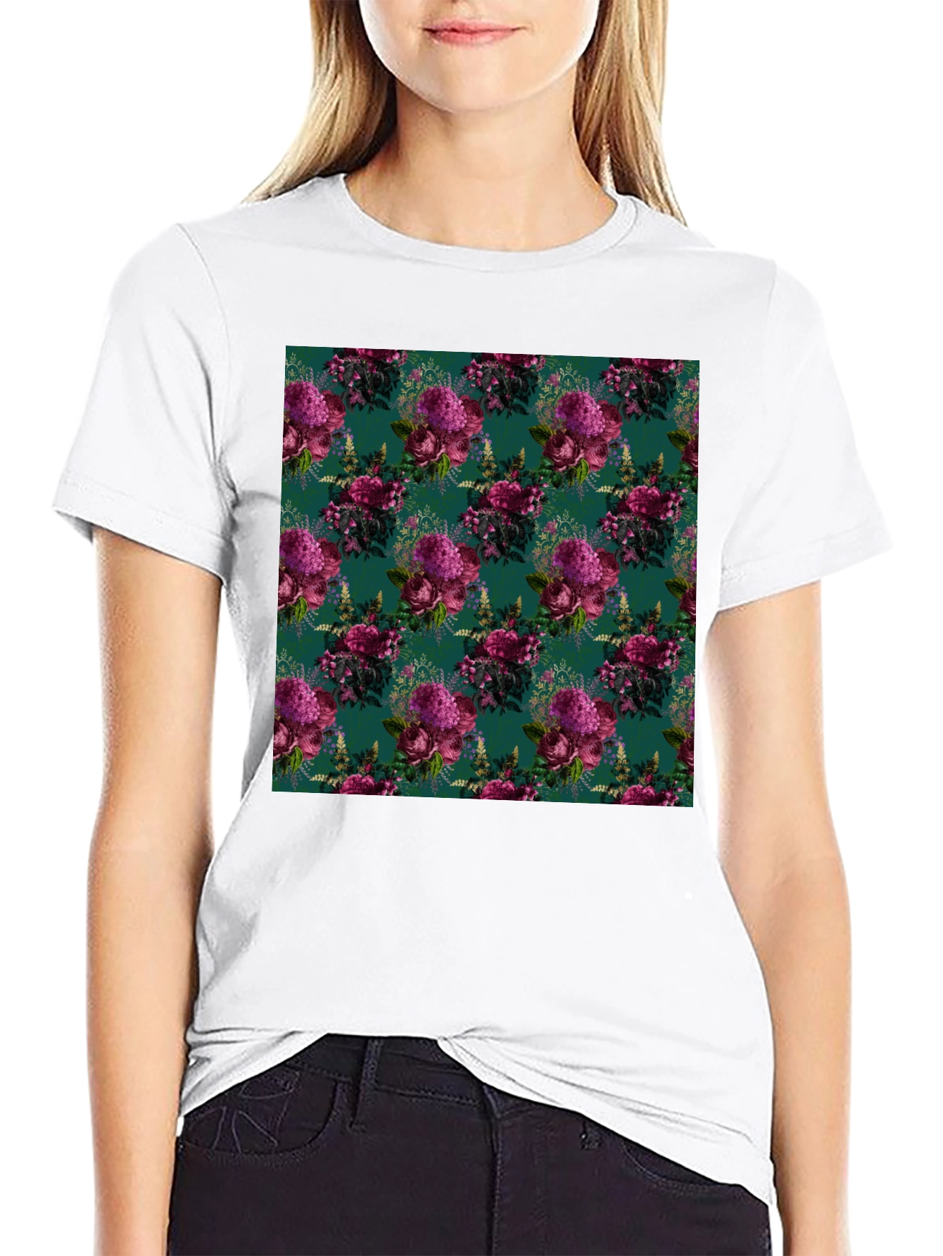 Floral Bouquet Patterned Mens T-Shirt