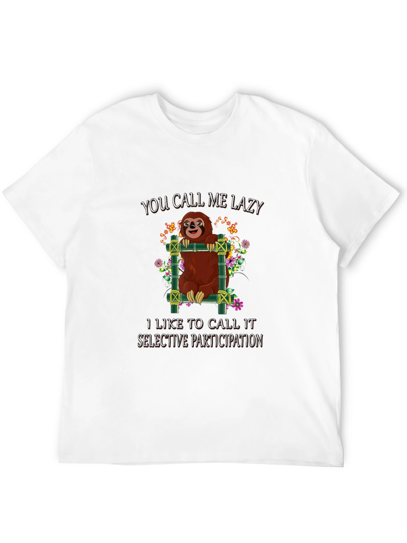 Lazy Sloth Graphic Tee: Selective Participation