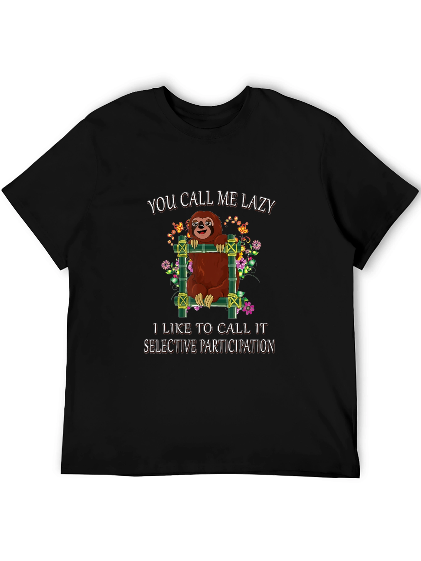 Lazy Sloth Graphic Tee: Selective Participation