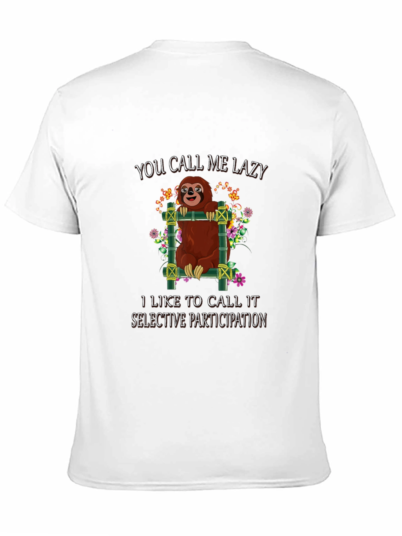 Lazy Sloth Graphic Tee: Selective Participation