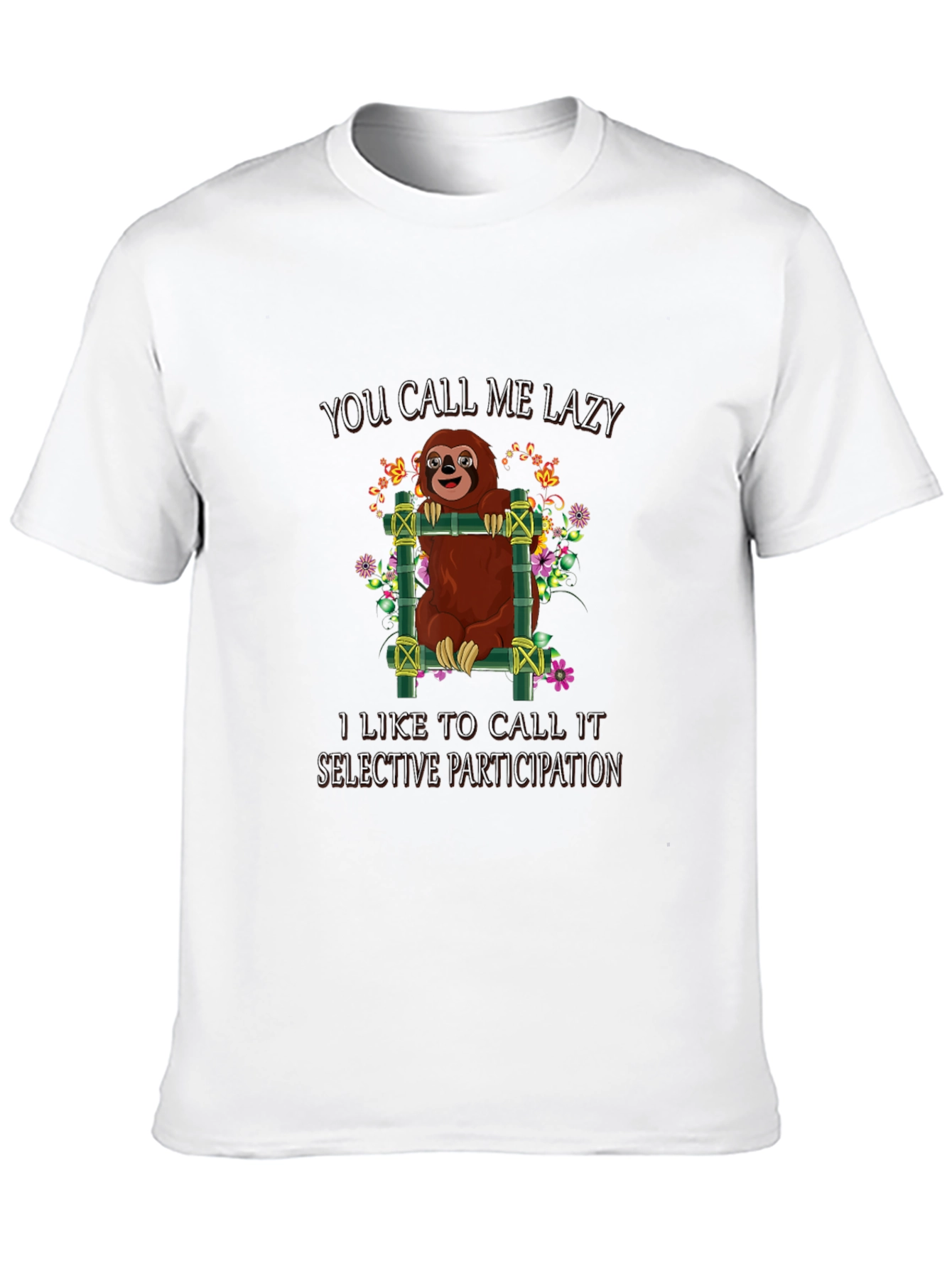 Lazy Sloth Graphic Tee: Selective Participation