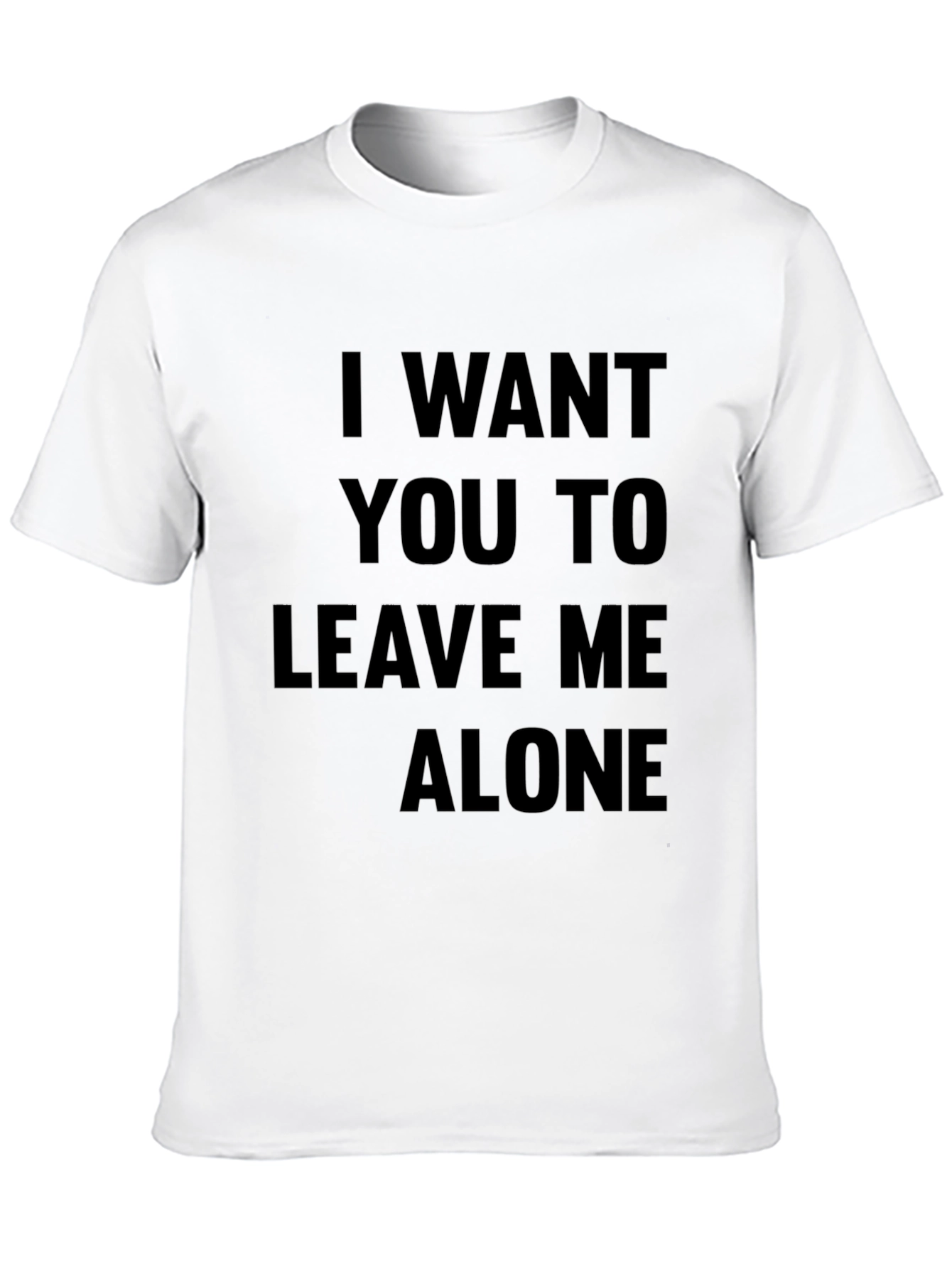 Leave Me Alone Slogan Tee - Black T-Shirt
