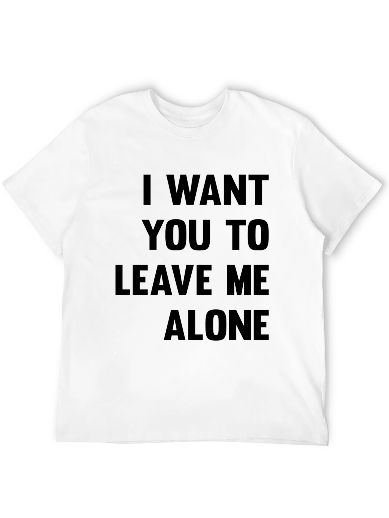 Leave Me Alone Slogan Tee - Black T-Shirt