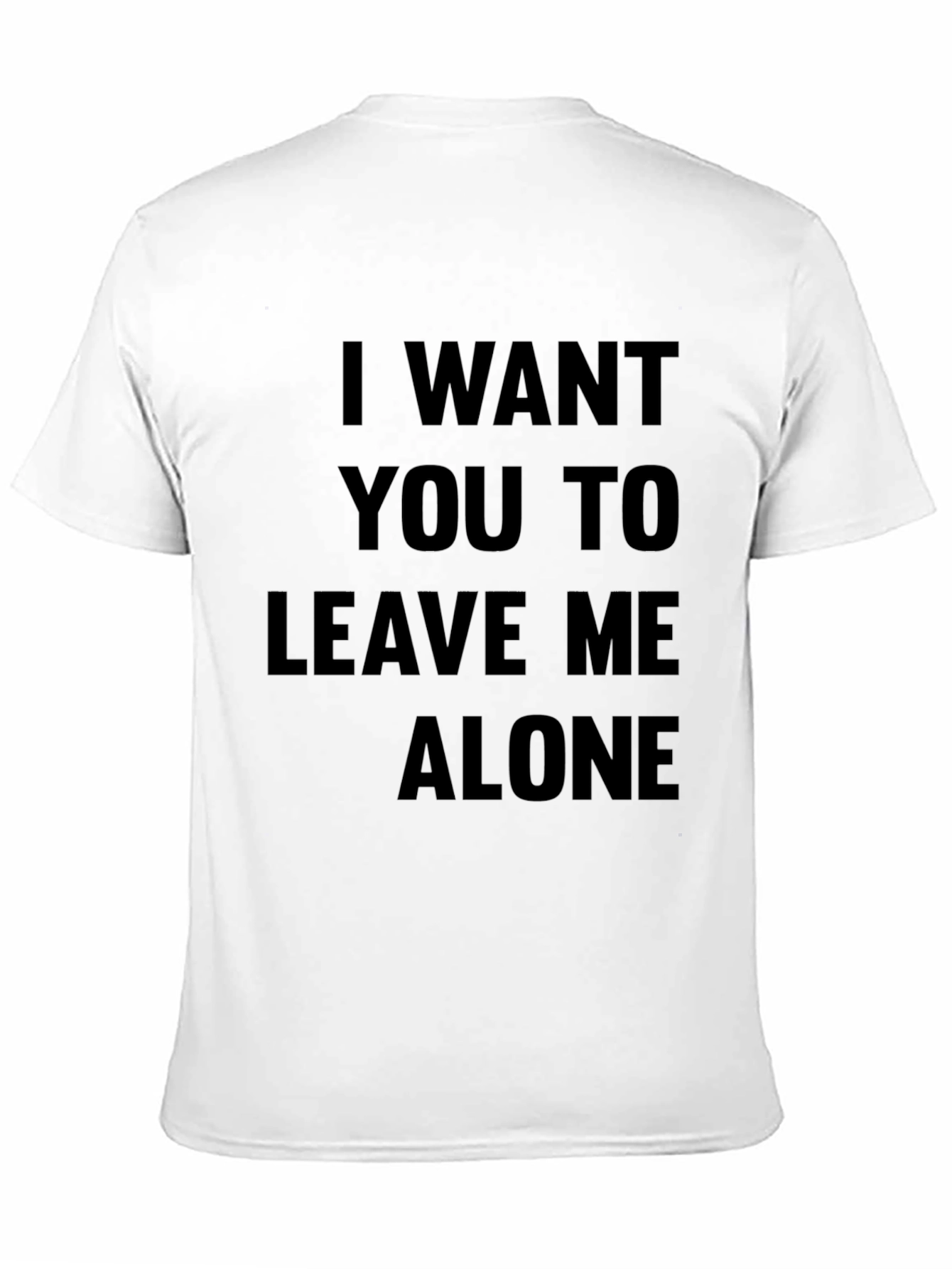 Leave Me Alone Slogan Tee - Black T-Shirt