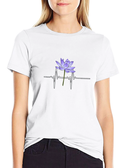 Lotus Heartbeat Graphic Tee - Black
