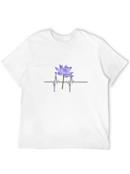 Lotus Heartbeat Graphic Tee - Black