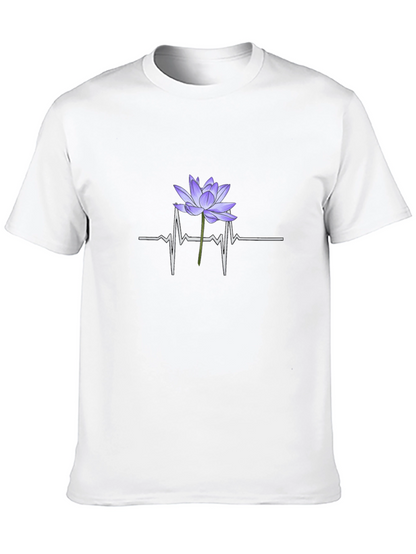 Lotus Heartbeat Graphic Tee - Black
