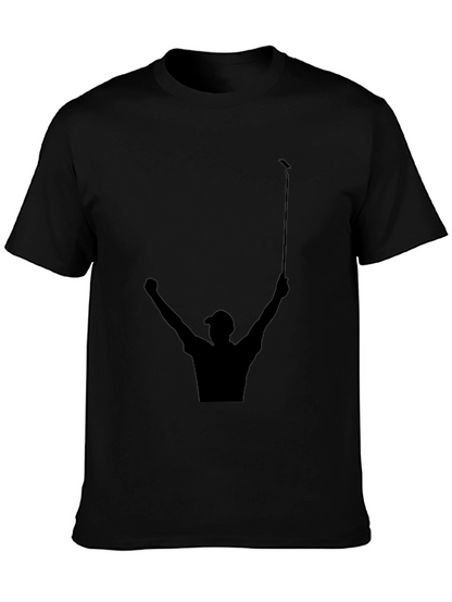 Golf Champion Silhouette T-Shirt - Sporty Black Tee