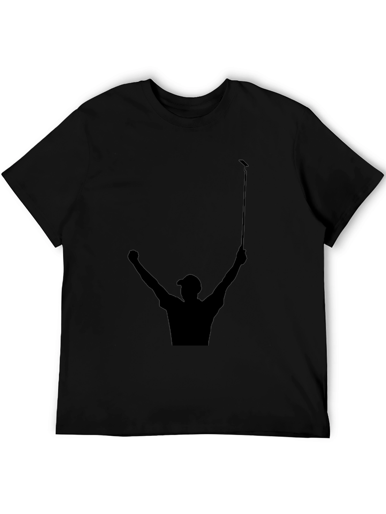 Golf Champion Silhouette T-Shirt - Sporty Black Tee
