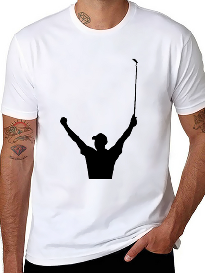 Golf Champion Silhouette T-Shirt - Sporty Black Tee