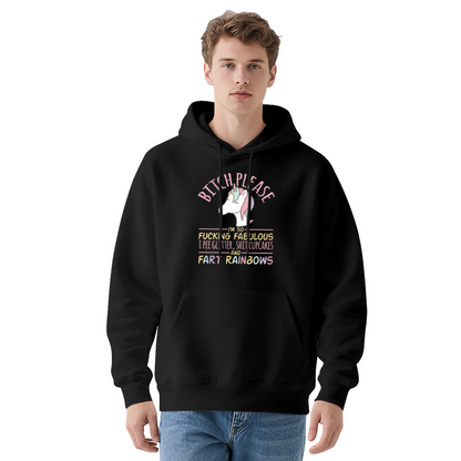Rainbow Fart Unicorn Bitch Please Funny Hoodie