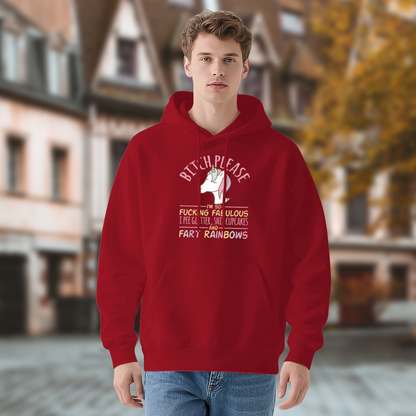 Rainbow Fart Unicorn Bitch Please Funny Hoodie