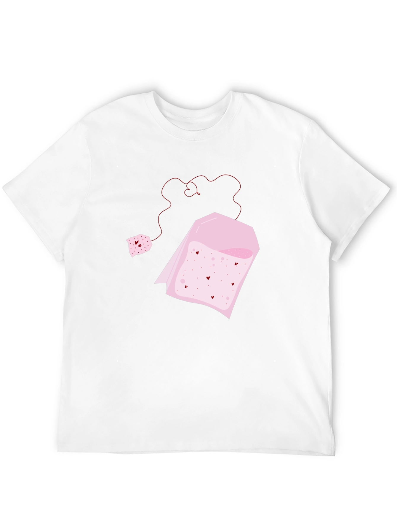 Heart Tea Bag Graphic Tee - Black