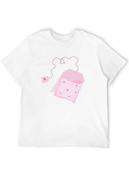 Heart Tea Bag Graphic Tee - Black