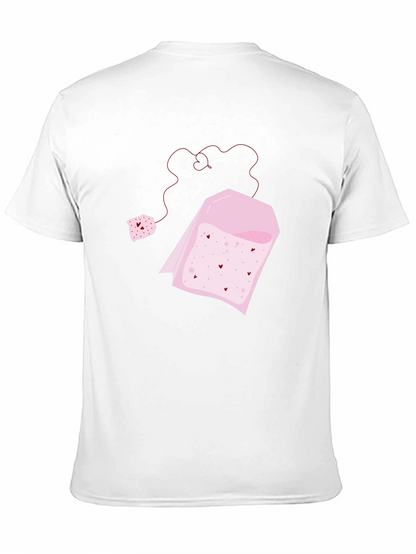 Heart Tea Bag Graphic Tee - Black