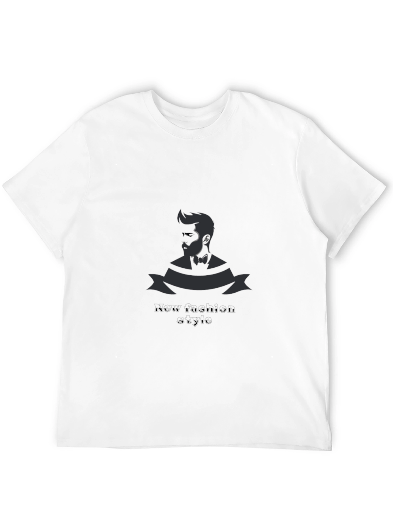 Mens Black Graphic Tee - New Fashion Style