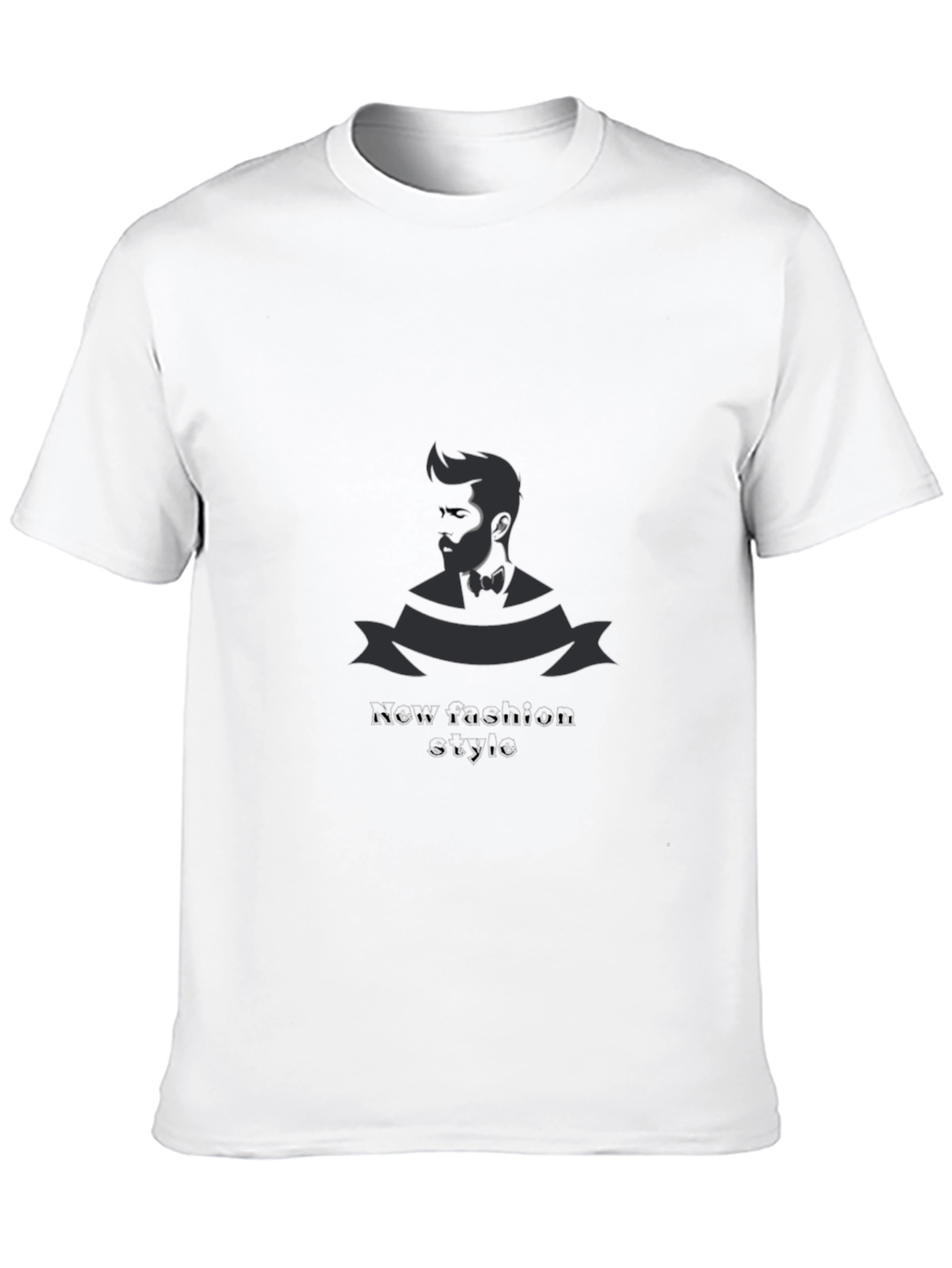 Mens Black Graphic Tee - New Fashion Style