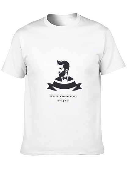 Mens Black Graphic Tee - New Fashion Style