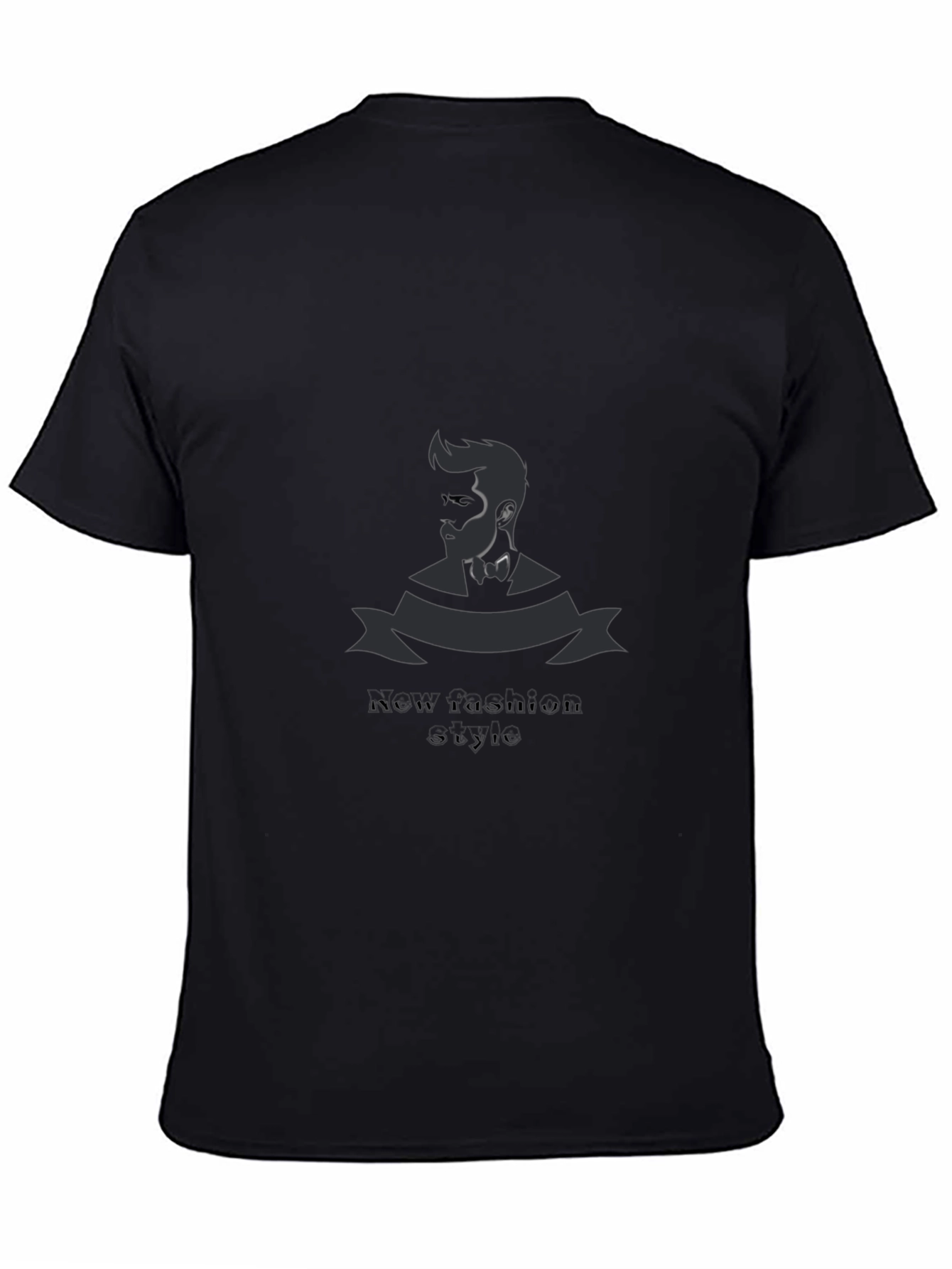 Mens Black Graphic Tee - New Fashion Style