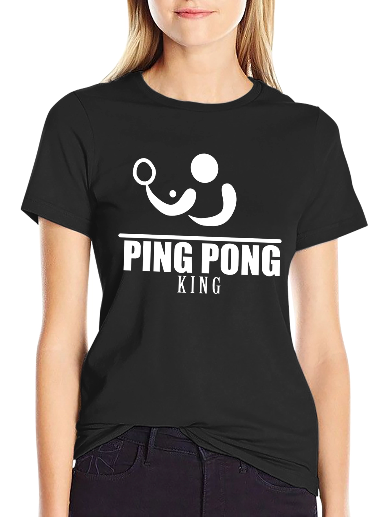 Ping Pong King Black T-Shirt