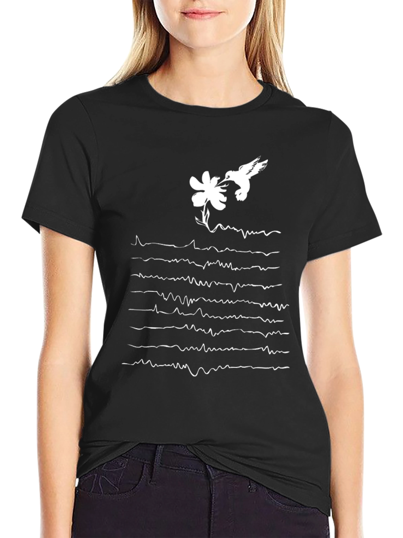 Hummingbird & Floral Pulse T-Shirt