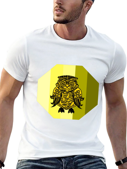 Owl Graphic Tee - Black Cotton Blend
