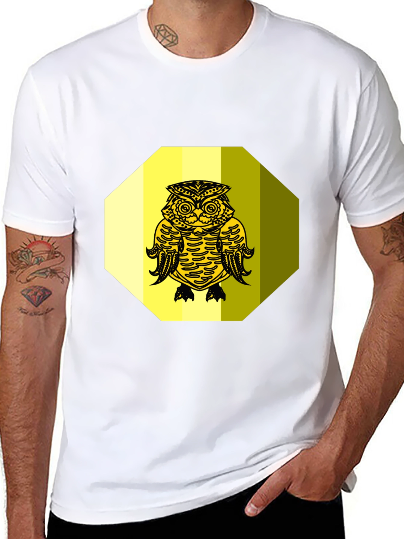 Owl Graphic Tee - Black Cotton Blend